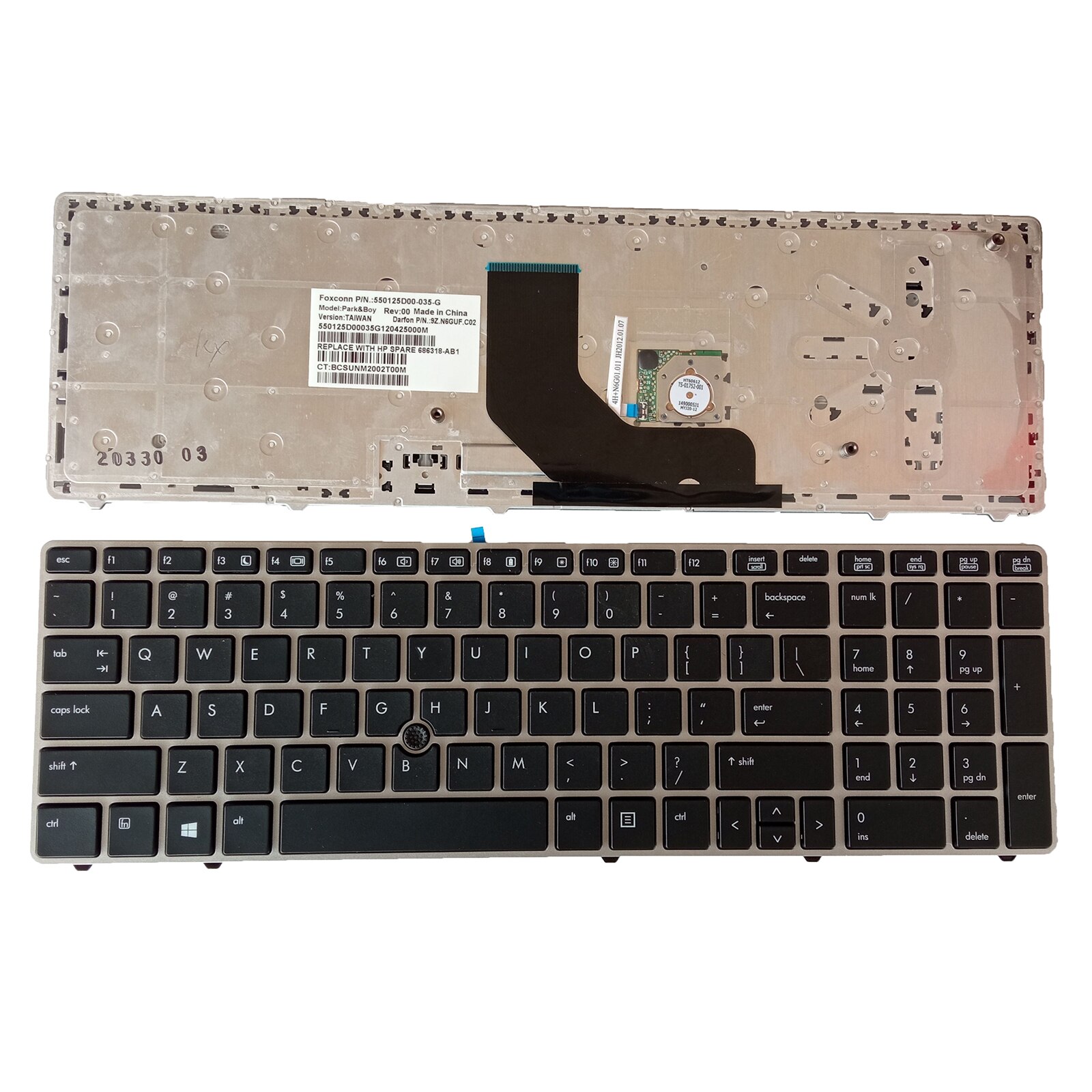 HP EliteBook 8560p ProBook 6560b 6565b US  ǹ  Ű 55010JN00203G, ǰ